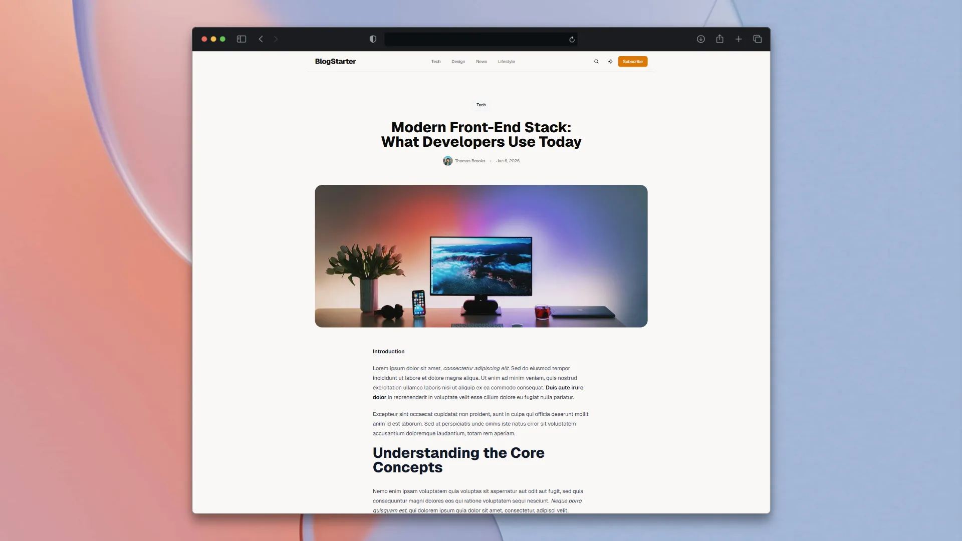 BlogStarter – Next.js + Sanity Blog Starter Kit - screenshot 3