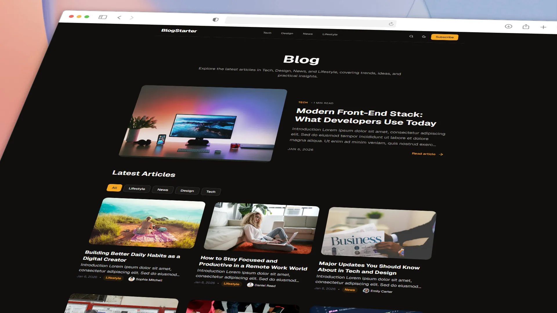 BlogStarter – Next.js + Sanity Blog Starter Kit - screenshot 2